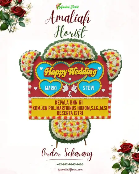 Papan Bunga Pernikahan Segodobancang